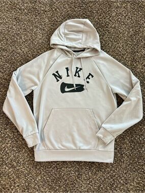 Nike Therma-FIT Men's Graphic Baseball Pullover Hoodie “light iron” SMALL
